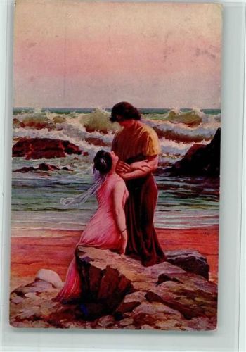 sign Liebscher - Serie 287-2 Römische Liebe am Meer AK