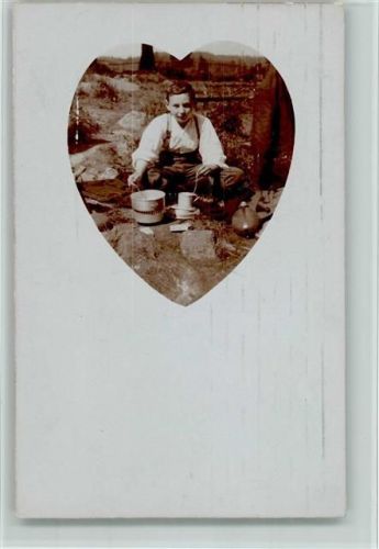 1915 Kochgeschirr - Essen zubereiten WK I AK