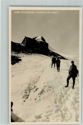 Erzherzog Johann Hütte Bergsteiger Winter Hüttenstempel