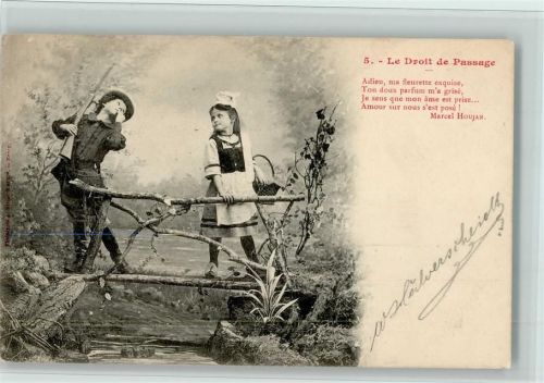 Nr. 5 Serie Le Droit de Passage - Kinderpoesie AK gute Erhaltung AK