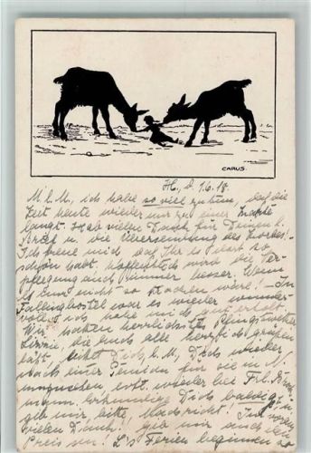 1918 Berliner Tierschutzverein C II Nr. 52 AK Ziegen und Puppe