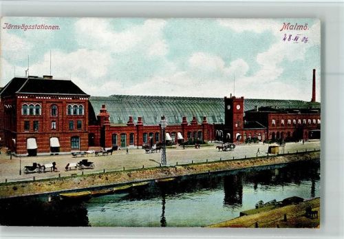 Järnvägsstationen , Bahnhof 1906 AK