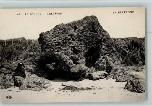 Clohars-Carnoet Nr. 650 E.L.D. -Le Pouldu - Roche Percee - Bretagne - Tourist in Tracht