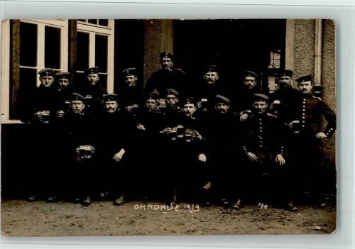Gruppenfoto mit Bierglas in der Hand - Ohrdruf 1913 , gute Erhaltung