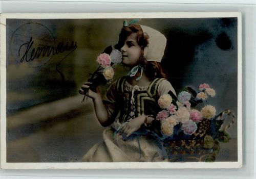 1907 F.K. Paris - Nr. 257 Mädchen mit Blumen AK