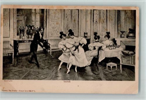 1900 Ströfer Gravure Serie 156 Nr. 4 - Biedermeier Epoche AK