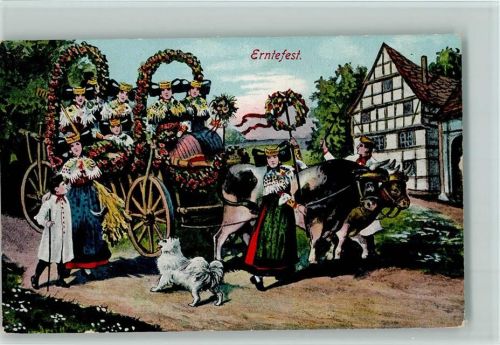 1927 Erntefest - geschmückter Wagen , Verlag Kaulmann Nr. 6 AK Gute Erhaltung