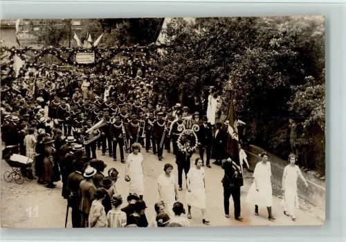 Musikkapelle - festlicher Straßenumzug, schöne Foto AK