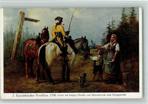 3. Kursächs. Postillion 1790 - Reiter - Serie Sächsische Post
