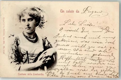 1898 Costume della Lombardia AK