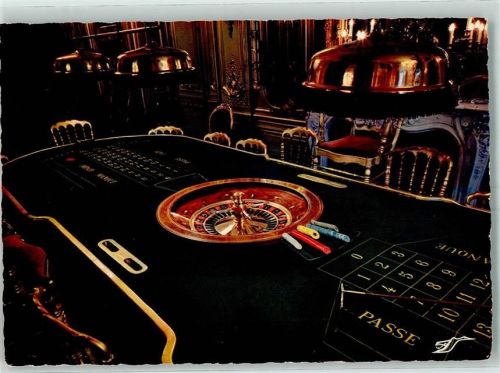 Baden-Baden 1967 Der Goldtisch Roulette AK
