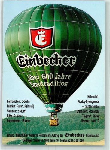 Einbecker Brauerei Ballonführer Norbert Reimann AK
