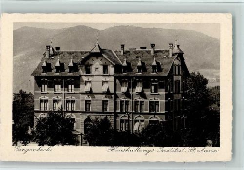 Gengenbach 1942 Feldpoststempel Gengenbach - Haushaltungs-Institut AK