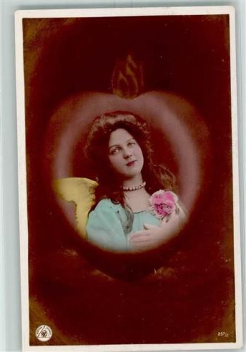 Oranotypie NPG Serie 257-2 Engel im flammenden Herz AK