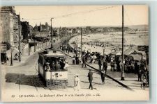 76600 Le Havre - le Boulevard Albert I. et la Nouvelle Jetee Straßenbahn
