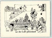 W5165 Zerkall Bild 3 der Zerkal Bütten, Papierfabrik Renker & Söhne , sign. W. Heath Robinson Werbung Druckerzeugnis Künstlerkarte