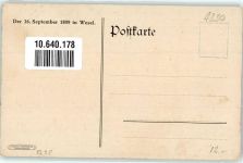 W4230 Wesel a Rhein Epoche Napoleon Heldentod der elf Schillschen Offiziere 1809 zu Wesel AK Befreiungskrieg 1789-1815 Gebrauchsspuren