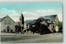56593 W5453 Horhausen Westerwald - Gasthaus Pension Westerwaldheim und Kirche Maria Magdalena