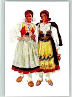 Tracht Dalmatien u. Kroatien Zlarin u. Omisalj sign. Vladimir Kirin Trachten Kroatien Künstlerkarte