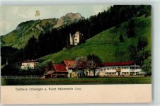 6343 Erl Gebrauchsspuren Gasthaus Schweigen u. Ruine Katzenstein