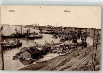 Braila - Hafen Frachter Binnenschiff Ruderboot