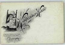 Kathreiner Karte Kind mit einer Tasse Kaffeewerbung 1900