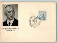 Kozlany Koschlan KEINE AK Dr. Edvard Benes Präsident Sonderkarte Maximum
