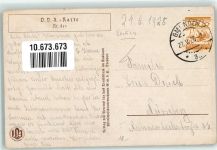 Fahne V.D.A. Karte 851 Laute Naturfreunde 1925 Gebrauchsspuren