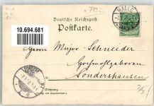 78567 W7203 Fridingen an der Donau Gebrauchsspuren Lithograhpie Schloss Bronnen Werenwag sign. K.M.
