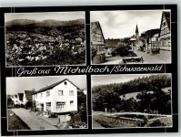 76571 W7560 Michelbach , Murgtal Foto AK Schwimmbad Geschäft