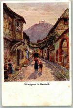 W6730 Hambach an der Weinstraße Heimatbilder Schlossgasse sign. Croissant Pfälzer Waldverein 1932