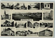07907 O6550 Schleiz - Rathaus Gymnasium Postamt Bahnhof Teichstrasse Bahnpost