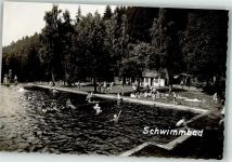 38685 W3394 Wolfshagen im Harz FOTO KEINE AK Schwimmbad Ort handschriftlich
