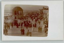 26757 W2972 Borkum Foto AK Strandpromenade Pavillon