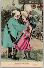 Ces Bons Normands sign. E.H. Carly Schützenfest Antipropaganda WK I 1914