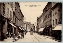 42800 Rive-de-Gier Foto AK Rue Sadi-Carnot Eisenbahn Geschäft