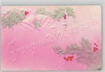 Weihnachtsglocken Relief Druck 1912 AK Reliefdruck Prägedruck
