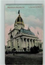 Exposition 1910 - Le Pavillon du Bresil , color AK Ausstellung