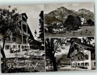 83454 W8233 Anger b Bad Reichenhall - Ortsansicht St. Johannishögl mit Staufengebirge und Watzmann