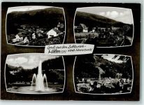 75339 W7545 Höfen an der Enz - Ortsansichten Springbrunnen Kirche 4-Bildaufnahme