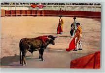 30000 Nimes - Stierkamparena Torero bereitet sich zum Stoß vor
