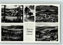 59889 W5779 Eslohe (Sauerland) - Blick auf Eslohe Rochuskapelle Gesamtansicht Gebirgslandschaft Ortsansicht Mehrfachaufnahme
