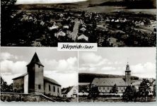 66809 W6637 Körprich - Gesamtansicht Kirche Ortsansicht 3-Bildaufnahme