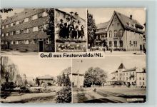 03238 O7980 Finsterwalde - Märchenhaus Die Sänger von Finsterwalde Postamt Schloßpark HOG Zur Brücke Mehrfachaufnahme