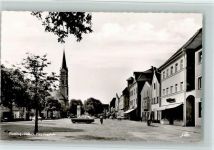 94447 W8350 Plattling - Preysingplatz Kirche Foto Ako