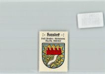 47665 W4176 Sonsbeck - Vignette Wappen Kaffee Hag ca 1920-1940