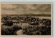 W7752 Reichenau , Baden Blick nach Oberzell sign. V. Marschall Aquarell Nr. 129 Marschall, V. Künstlerkarte