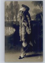 Foto AK Frau mit einer Laute Zigeuner 1907