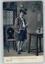 Salzburger Gebirgstrachten - Pfeife - 1909 AK Bierkrüge Trachten Österreich