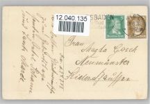 Kleiner Junge mit Riesenbrief und Briefkasten - Möchten Sie nicht so gut sein, und was von sich hören lassen Briefkasten 1928 Prägedruck